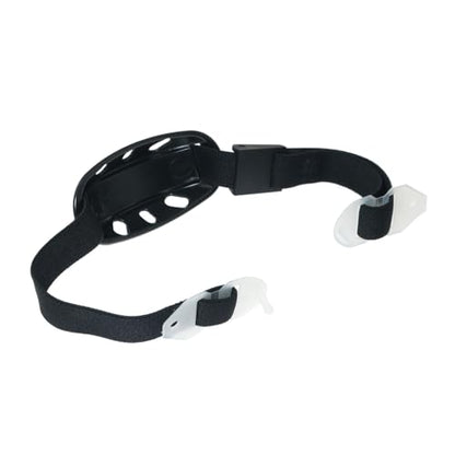 RLECS 2PCS Universal Helmet Adjustable Elastic Jaw Strap Plastic Bumper Hat Protective Work Cap Liner Chin Pocket Strap Black