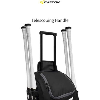 Easton | TRAVELER STAND-UP Wheeled Equipment Bag | Baseball & Softball | Multiple Colors - color: Black