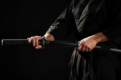 Medieval Leather Sword Frog Set with 31.5" Foam Katana Sword
