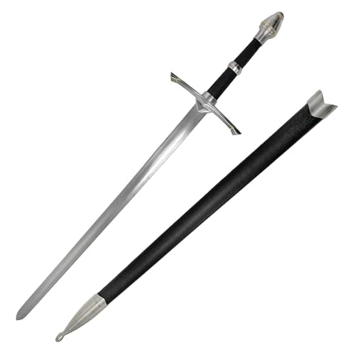 Medieval Sword One Hand Sword, Dull Blade. for Collection, Gift, Show and Fair Cosplay and LARP - color: Ranger-Silver
