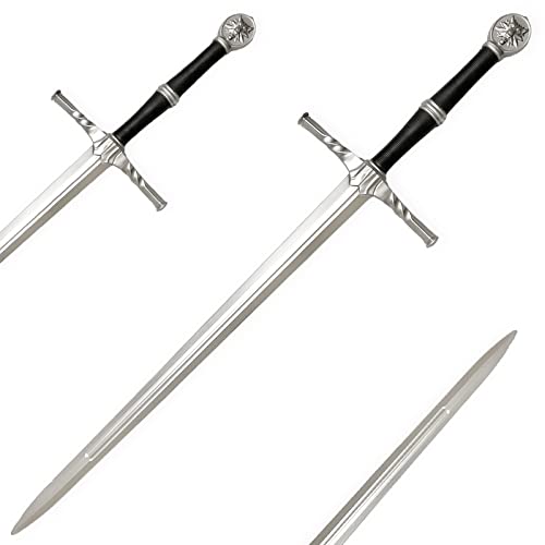 41 Inch Medieval Foam Hunting Long Sword for Cosplay LARP Costume Halloween - style: Steel
