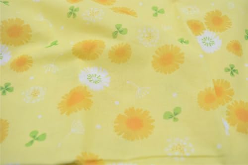 Japanese Gauze Tenugui Towel – 100% Cotton Made in Japan – Quick Dry, Soft & Lightweight Kitchen Tea Towel, Face & Hand Towel for Travel, Gym and Daily Use (1, Dandelion Pattern Yellow, Medium) - color: Dandelion Pattern Yellow