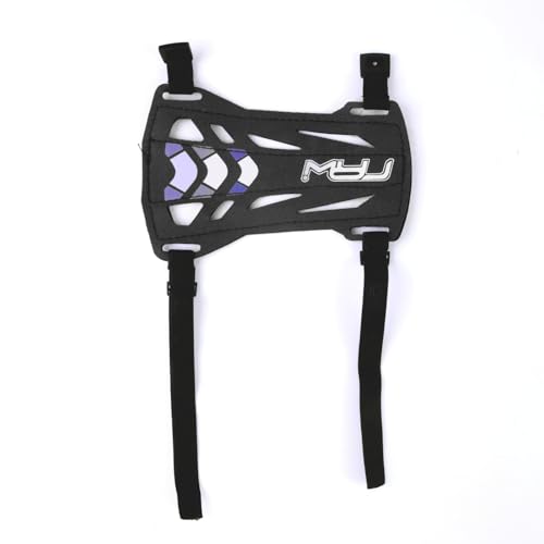 11.2in Long/6.7in Short Armguard Professional Competition Archery Bow Range with 4-Strap/2-Strap Buckles Shooting Practice Guard Nylon Carbon Forearm Protector Arm Guard - size: Black Shorts