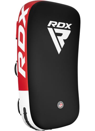 RDX Muay Thai Pad for Training, Curved Kickboxing Kicking Strike Shield, Coaching Kick Boxing, MMA, Martial Arts, Karate, Taekwondo, Punching, Foot, Knee and Elbow Target - color: Red