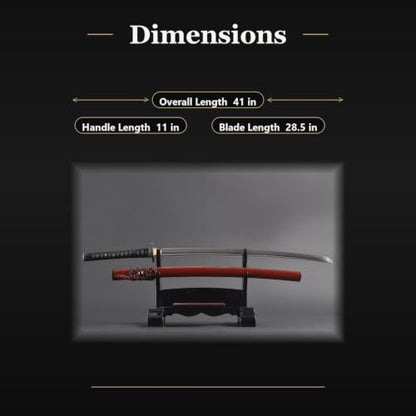 Katana Samurai Sword, 1045 Carbon Steel, Hand Forged, Full Tang - color: Last Samurai