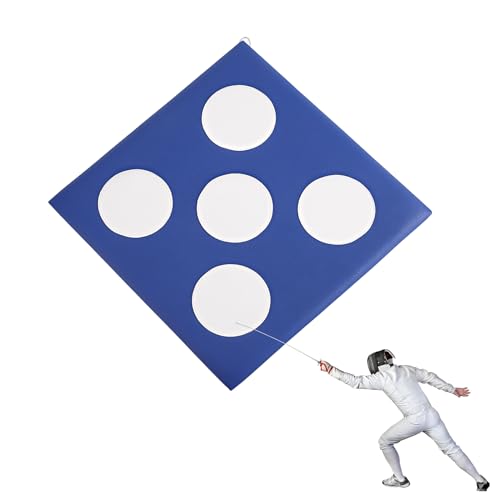 PU Leather Wall-Mounted Fencing Target, Square Fencing Train with Bullseye Reinforced Strike Zones for Saber Foil and Epee, Practice Skill Improvement Equipment for Clubs Home Training
