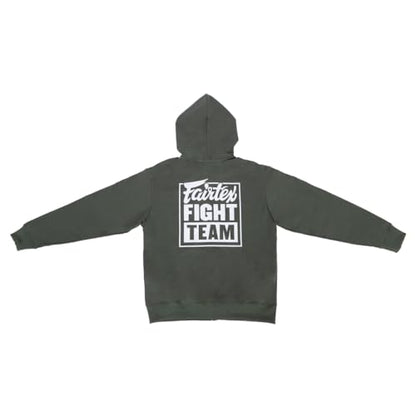 Fairtex FHS32 Lightweight Zipper Hoodie, Full-Zip Athletic Gym Sport Jacket - color: Olive, size: Medium