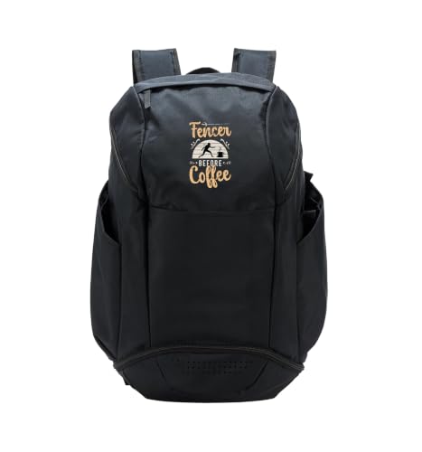 Fencer Before Coffee Longsword Fencing Coffee Lover Fencer Sport Backpack