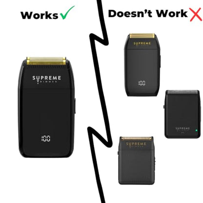 Supreme Trimmer Replacement Foil & Cutter SB55 | Hypoallergenic Foil for Crunch Lite STF600 | Black - color: Black Foil & Cutters