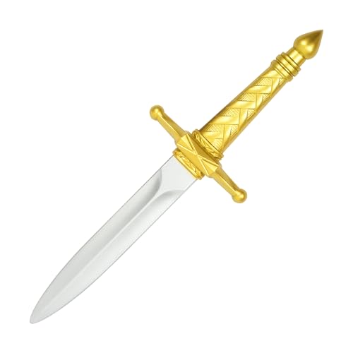 Non-Functional PU Foam Costume Dagger for Adult Cosplay, Stage Performance & Display - color: Gold