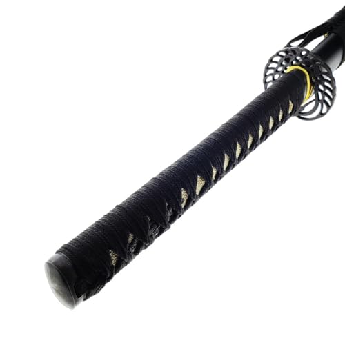 41" Hand Forged Black Katana Samurai Sword Full Tang, Sharp, 1045 High Carbon Steel Blade, Crane Tsuba
