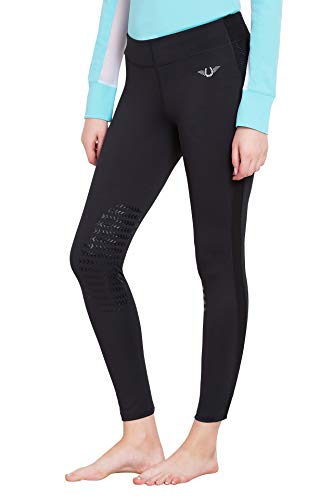 TuffRider Women's Ventilated Schooling Tights - color: Black/Black, size: Small
