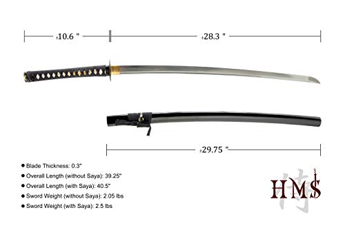 Hand Forged 1060 Carbon Steel Mokko Lobed Katana Full Tang Sword
