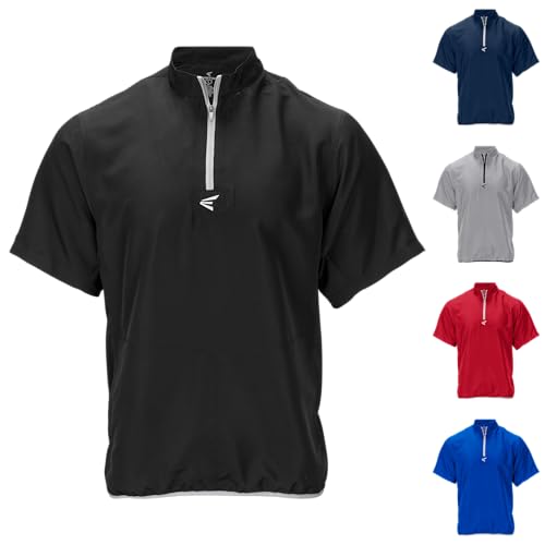 Easton Alpha Short Sleeve Cage Jacket | Adult & Youth Sizes | Multiple Colors - color: Black, style: Youth X-large