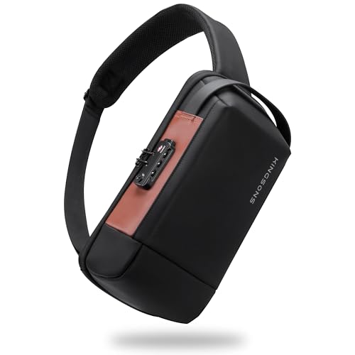 Kingsons Sling Crossbody Bag Anti-theft Chest Shoulder Backpack for Men Waterproof Minimalist Casual Daypack for Travel Gym - color: Ks3284w-us