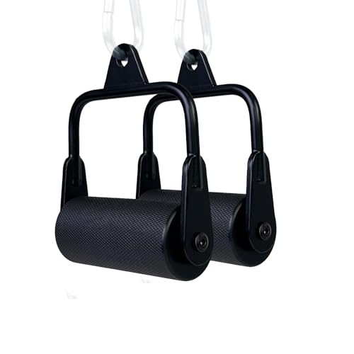 Arm Wrestling Handles, Thick Armwresting Training Equipment LAT Pulldown Attachments D Handle, V Bar Cable Machine Attachments, Gym Handles for Forearm, Wrist Strength Training - color: Two Big Grip