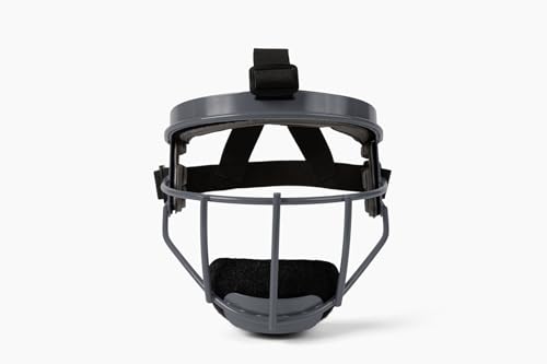 Defender Fielder’s Wire Mask - High-Impact Steel Infielder Face Guard for Softball & Baseball - Adult & Youth Sizes - Lightweight, Maximum Visibility & Secure Fit - color: Charcoal, size: Adult