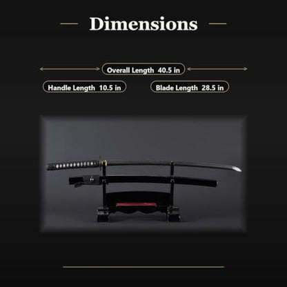 Four Winds Katana, Damascus Steel Hand Forged Full Tang Japanese Sword