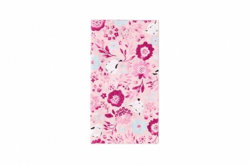 Japanese Gauze Tenugui Towel – 100% Cotton Made in Japan – Quick Dry, Soft & Lightweight Kitchen Tea Towel, Face & Hand Towel for Travel, Gym and Daily Use (1, Northern Long-tailed Tit Pink, Medium) - color: Northern Long-tailed Tit Pink