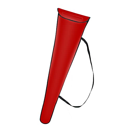 LEONARK Fencing Sword Sling Shoulder Bag for Foil Epee and Saber - Hema Longsword Bag Cover Case for Fencing Weapons - style: Dual Sword Bag-red