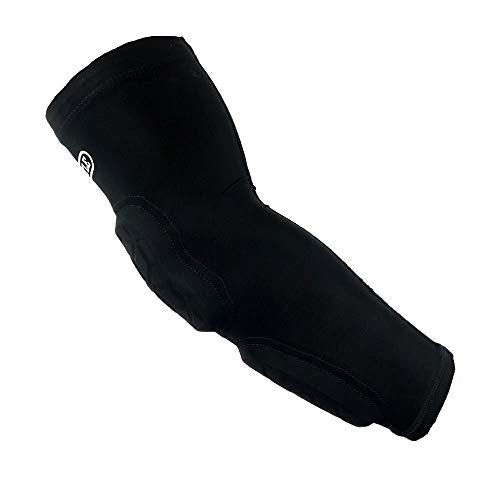 Battle Sports Elbow and Forearm Padded Football Sleeve - size: Youth L/XL, style: Black