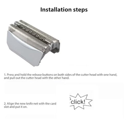 Upgraded Series 5 51S Foil and Cutter Cutter Block Replacement for Brau-n Models 8995, 8985, 8975 (Silver, New Packaing)