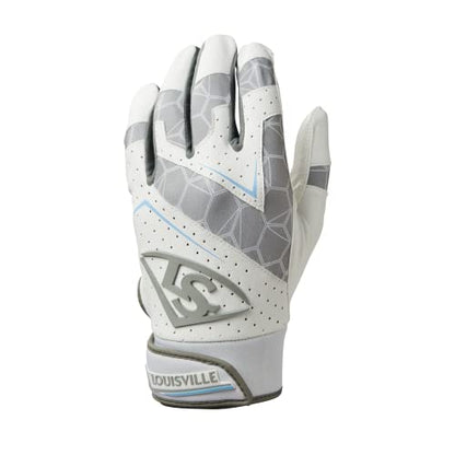 Louisville Slugger Youth Genuine 2.0 Batting Gloves - color: Team White, size: Large