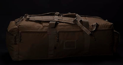 Large Military Duffle Bag Tactical Gear Load Out Bag Deployment Cargo Bag Travel Sports Equipment Duffel Luggage Bag with Backpack Straps 90L - color: COYOTE TAN