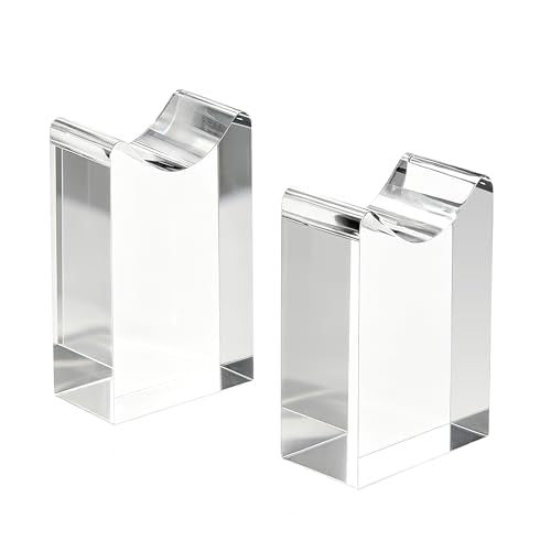 Lovemolly Clear Acrylic Lightsaber Display Stand – Adjustable Horizontal Weapon Rack for Samurai Sword, Tanto, Rapier, Cosplay Blade & Wand, 8mm Thick Heavy-Duty Desk Holder