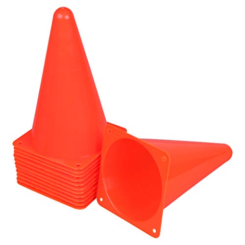 CARTMAN Agility Training Cones, Plastic Soccer Field Markers Indoor Outdoor for Events - style: 9" 24pk