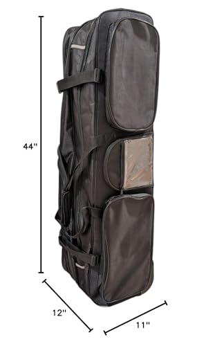 Two Compartment Fencing Bag, Carry Sports Equipment Bag for Foil Epee and Saber, Travel Gear, Competition Bag with Straps, Elite Competition Bag