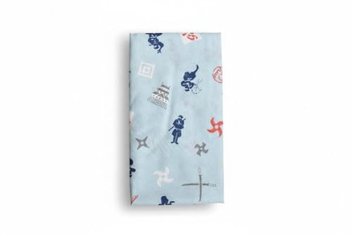 Japanese Gauze Tenugui Towel – 100% Cotton Made in Japan – Quick Dry, Soft & Lightweight Kitchen Tea Towel, Face & Hand Towel for Travel, Gym and Daily Use (1, Ninja Blue, Medium) - color: Ninja Blue
