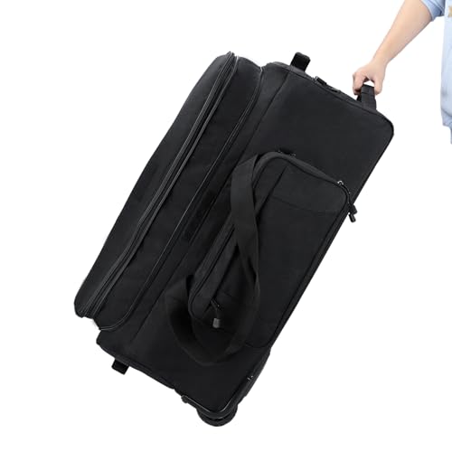 Deployment Bag with Wheels Military Duffle Bag Large Heavy-Duty Bags (Black) - color: Black-1