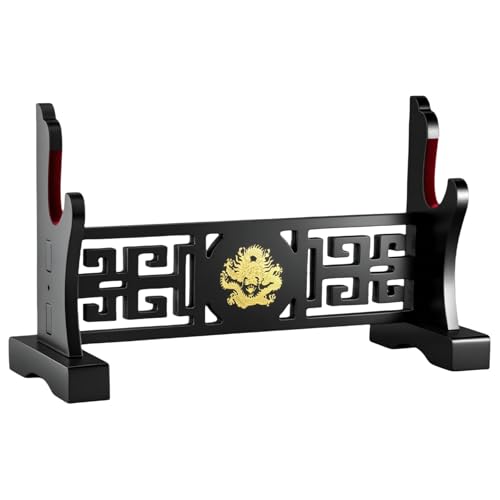 Padded Sword Stand Display Velvet Protect Sword Rack Katana Genji Japanese Samurai Blade Gladius Templar Medieval Sword Stand Holder - Dragon - color: 1-Tier