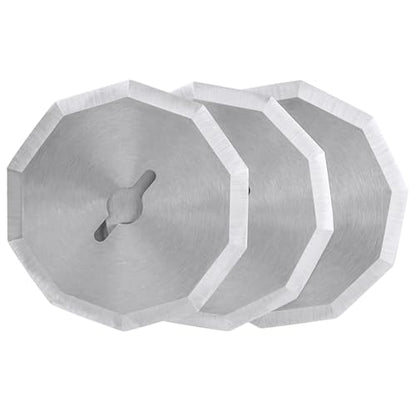 Mesee 3PCS Rotary Cutter Replacement Blades Cordless Electric Scissors Cutting Blades Cardboard Rotary Cutter Blade Refill for Leather Fabric Package Carpet Plastic Box Cutting