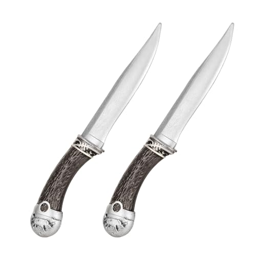 Pterosauria 2pcs PU Foam Fake Dagger Weapons, Cosplay Sword Props for Play Fighting Costume Accessory Party - color: 03(2 Pack)