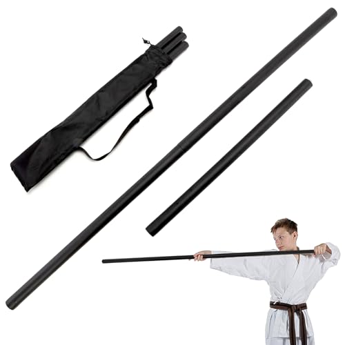 4ft - 6ft Adjustable Collapsible Bo Staff, Foam-Padded Martial Arts Training Staff for Yoga Stick & Safe Practice - Portable with Carry Bag