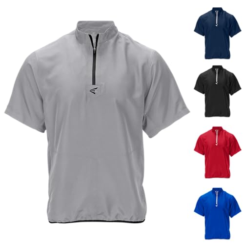 Easton Alpha Short Sleeve Cage Jacket | Adult & Youth Sizes | Multiple Colors - color: Grey, style: Youth Large