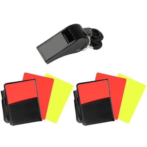 Soccer Referee Kit, 2 Soccer Referee Card Set &1 Soccer Referee Whistle