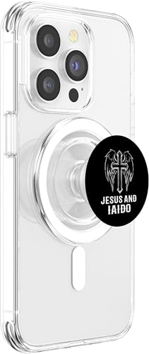 Iaido Instructor / Iaido Student / 'Jesus And Iaido!' Saying PopSockets PopGrip for MagSafe - style: Magnetic PopGrip