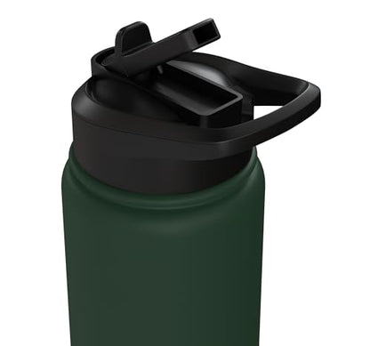 TOUCH LIGHT CREW Fencing Scoring Box Stainless Steel Insulated Water Bottle - color: Dark Green