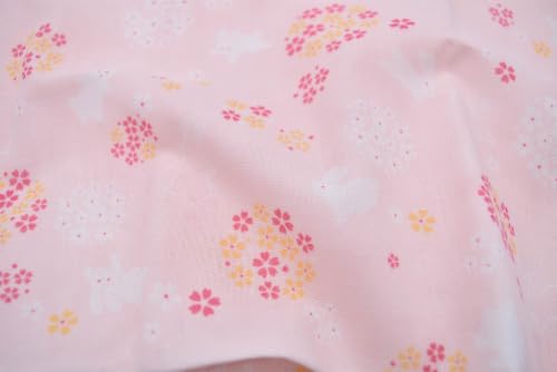 Japanese Gauze Tenugui Towel – 100% Cotton Made in Japan – Quick Dry, Soft & Lightweight Kitchen Tea Towel, Face & Hand Towel for Travel (1, Rabbit and Cherry Blossom Pattern Pink, Medium) - color: Rabbit and Cherry Blossom Pattern Pink