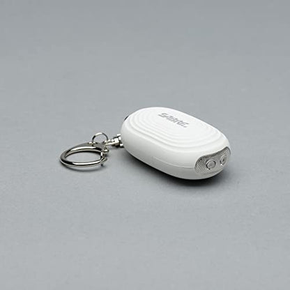 SABRE 2-in-1 Personal Alarm with LED Light, 130dB Personal Safety Siren, Snap Hook for Instant Access, 1,250 Foot (381 Meters) Range, Compact Design for Easy Attachment to Purse, Bag, or Keys - color: White