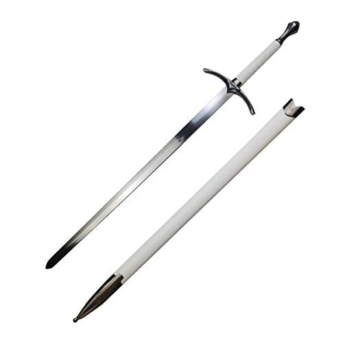 Medieval Sword One Hand Sword, Dull Blade. for Collection, Gift, Show and Fair Cosplay and LARP - color: Wizard-White