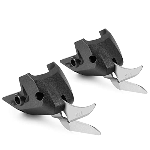 FUJIWARA Electric Scissors Replacement Blades Multipurpose Home Electric Fabric Shears Cutter Blade for Cardboard Sewing Paper Leather Cutting, 2 PCS - color: Silver