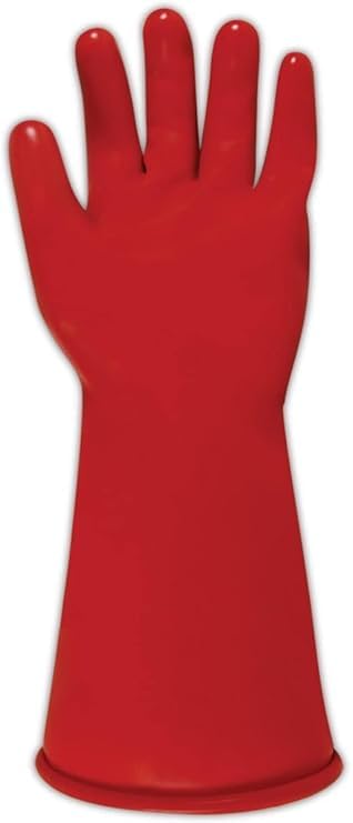 MAGID Rubber Insulating Electrical Safety Gloves, Class 0 ASTM Compliant - color: Red, size: Size 11 | Cuff Length - 14", style: 1 Pair