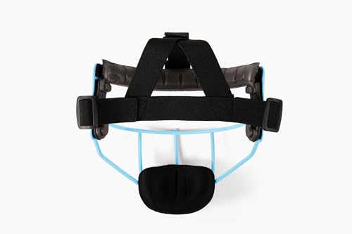 Defender Fielder’s Wire Mask - High-Impact Steel Infielder Face Guard for Softball & Baseball - Adult & Youth Sizes - Lightweight, Maximum Visibility & Secure Fit - color: Aqua, size: Youth