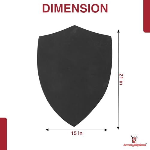 Armory Replicas™ - Throes of Battle Customizable Foam Medieval Shield - Superior LARP Costume Gear - style: Black Throes