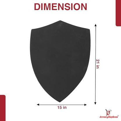 Armory Replicas™ - Throes of Battle Customizable Foam Medieval Shield - Superior LARP Costume Gear - style: Black Throes