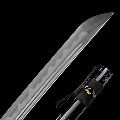 Traditional Heat/Clay Tempered Hand Forged Katana Sword | Real 1060/1095 T10 High Carbon Steel Sharp Full Tang Katanas | Practical Authentic Japanese Samurai Swords - color: Muramasa